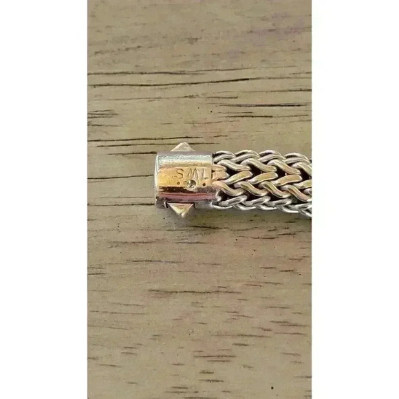 John Hardy 925 Sterling Silver Pave Diamond 12mm Classic Chain Bracelet - Picture 9 of 10